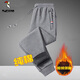 Woodpecker (TUCANO) pure cotton casual pants men's spring, autumn and winter new trousers youth versatile plus velvet casual running pants men's black spring and autumn style-foot binding 2XL (130Jin Jin is equal to 0.5kg -150Jin Jin is equal to 0.5kg)