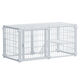 Jiamen JIAMEN (JIAMEN) anti-jailbreak fence dog cage household dog isolation fence free combination reinforced small dogs and cats Teddy Corgi white thickened anti-tilt 7 pieces 140*70*80 topless regular style