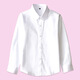 Xin Yueqing girls' white shirt long-sleeved college style spring and autumn primary school uniforms middle and large children white shirt performance clothes lace style - white single style 130 cm