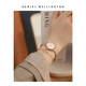Daniel Wellington DW Necklace Women's Small Double Ring Simple Light Luxury Niche Design Clavicle Chain Birthday Gift for Girlfriend Rose Gold Bracelet 185mm-DW00400162