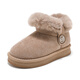 ABC KIDS girls' shoes winter new velvet warm snow boots camel color size 35 inner length 220/foot length 215