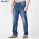 Milliarden Sommerjeans Herren-Gerade dünne schnelle trockene, coole Freizeithosen mittelkundig und atmungsaktiv und leicht zu versorgen j19674 674 mittelblau (79 innere Länge) 32 (2,52 Fuß)