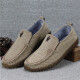 
Hongxingxiang old Beijing cloth shoes men's singles shoes spring and autumn breathable casual shoes soft sole non-slip beef tendon sole driving shoes beans shoes 698 men's gray singles 44