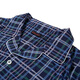 Sr. AIMU [mismo estilo en el centro comercial] 22SS indulgente seda a cuadros sedoso pijama de pijamas cardigan de manga corta NS41F684 Blue a cuadros de color azul oscuro YH8 L (170)