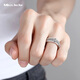 Miss JuJu pt950 platinum twist ring for men, domineering and fashionable platinum ring, thick style, rotatable, customizable, size 16, about 18g, more refunds according to actual hair.