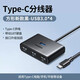 Dock de docker de type C de réseau vert USB-C USB3.2 Dock de divise 10 Gbps Expansion à 4 ports à haute vitesse 3.2GEN2 hub cm688 USB3.0 Divider 4-port 15702