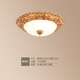XMSJ European-style ceiling lamp modern country living room lamp retro bedroom aisle balcony porch LED American-style ceiling lamp 1048 retro 30 cm three-color dimming 24w
