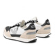 Armani (Armani) Chaussures décontractées masculines classiques Ea Eagle Logo Lace-Up Low-top Sneakers à la mode Big-name pour hommes Rice Rice Black Color Combination X4x537 (Q826) Taille 41,5