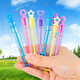 Мини-пузырька Qisen Mini Bubble Stick Детская портативная ручная пополнение пузырьковой воды жидкая уличная стенда оптовые игрушки для мальчиков и девочек [48 целая коробка] Макарон пузырьковая вода 1003-1
