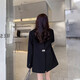 AEMAPEoversize suit jacket for women 2025 new Korean version loose casual spring and autumn suit for women design niche black L -110-125Jin Jin is equal to 0.5 kg