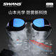 SWANS swimming goggles professional women's large frame racing anti-fog high-definition men's coating training triathlon swimming SR81M-2 black