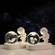 Fascini Astronaut Night Light Little Prince Crystal Ball Luminous Base Desktop Ornament Birthday Gift Beloved Astronaut-Moon Gift Box