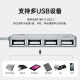 LITE (Z-TEK) Fast USB2.0 al adaptador de boscos Matón de computadora y teclado Tapper 4 puertos, Estación de acoplamiento Proyección de pantalla ultra clara + Expansión de alta velocidad Hub ZE695