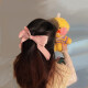 Morning Star Japanese Big Bow Hairpin Back of Head Hairpin Girl Hair Rope Headwear Internet Celebrity Top Clip 2023 New High-end Ju Jingyi Wine Red Hairpin