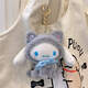 SunToMoon Cute Kuromi Cat Plush Doll Keychain Melody KT Cute Pet Doll School Bag Pendant Creative Gift Melody Kitten