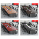 Litang large conference table conference room high-end long table simple modern light luxury office negotiation reception table and chair combination 1392 people have selected 4.5 meters + 16 matching chairs