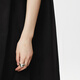 
JNBY/Jiangnan Bubble Spring and Summer Dress Cotton Poplin Romantic Temperament Wrinkled A-Sleeveless Black Dress 5O6G13240 001/Ben Black S