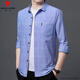 Pierre Cardin Algodón puro Camisa de manga larga Camisa de manga larga para hombres y otoño de mediana edad y ancianos a cuadros a cuadros sueltos de algodón de algodón de algodón de gran tamaño 6626 gris [con terciopelo en espesado] 190/4xl recomendado 175-190Jin [Jin equivale a 0.5 kg]