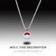 MOLC Jiang Yunsheng's same elf ball necklace for men, trendy, niche, simple, trendy, cool and cute pendant, a birthday gift for a friend, L1029 elf ball necklace