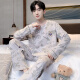 Pajama de algodón puro de tres cañones para hombres Spring and Autumn Sanges Long Sanges pantalones Algodón Cabina para el hogar Men casuales
