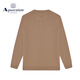 AQUASCUTUM/雅格狮丹秋冬新品男士保暖绵羊毛圆领针织衫Q4867EI071 卡其色83 S
