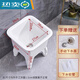 Mop pool balcony small ceramic washing mop pool desk-controlled mop pool household bathroom square automatic drain 34 cm manual drain (see picture 2)