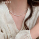 Lnieer broken silver several taels of pearl necklace women's 925 silver 2025 new clavicle chain niche high-end light luxury broken silver 925 silver broken silver multi-pearl necklace