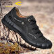 Zapatos de cuero dinámico de camello zapatos de senderismo genuino de cuero genuino no deslizamiento de otoño e invierno al aire libre zapatos de ancianos con la punta de los pies cómodos zapatos de trabajo casuales marrón (capa superior de vaca) 9888 38 zapatos de cuero estándar tamaño