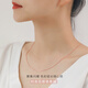 Ting white 18K gold Chopin chain gold pin necklace adjustable color gold box snake bone clavicle chain O chain plain chain 18k upgraded pin type Chopin chain rose gold can 2.58g 48cm