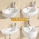 Small apartment mini washbasin single basin wall-mounted bathroom balcony ceramic ultra-narrow ultra-small washbasin basin F type (52 long * 23 wide) hot and cold complete set + mirror