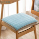 Qiaorui thickened cushion soft butt cushion office student classroom dormitory stool butt chair cushion car seat cushion corduroy light blue non-slip bottom + strap 40*40cm*thick about 4cm suitable for dining tables and chairs