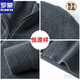 ROMON 100% pure wool casual lapel zipper cardigan winter thickened middle-aged men's wool knitted jacket pure gray 2XL