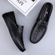 Fugui Bird Summer Boneie Real Cuir Lazy Lazy Casual En cuir chaussures Soft Soft Hrepidable One-cicked Driving Daddy Shoes Yulin FG9898 Black 37