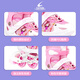 Evervon Roller Skates Children's Roller Skates für Jungen- und Mädchen-Rollschuhe KJ-337 Pink Protective Gear Helm M Größe für Größen 35-38