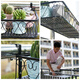 Kingwei Mercure flower rack balcony storage rack hanging decorative flower pot rack outdoor pothos modern simple railing succulent flower rack length 30-width 20-height 12