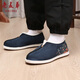 Lao Meihua Winter Men's Cotton Shoes Pixiu Embroidery Warm Old Beijing Cloth Shoes Thousand Layer Sole Casual Shoes Navy 42