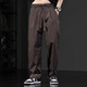 Chaotianshi summer high-end ice silk casual pants for men 2025 new thin loose sports straight-drying pants breathable men's style gray 2XL [160-180Jin [Jin equals 0.5 kg]]