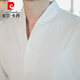 皮尔卡丹（pierre cardin）轻奢中国风男装秋季亚麻长袖t恤男士打底衫复古风汉服唐装棉麻上 7029(易打理)黑色 长袖 XL(轻商务)(易打理)