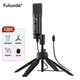 Flood computer mobile phone anchor sound card live dubbing recording special condenser microphone national karaoke microphone recording singing equipment USB Bluetooth wired desktop professional set four-leg stand/Android cable