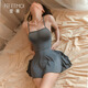 
Sexy pajamas couples stimulating stockings 2025 new sexy Valentine's Day black silk robe 6624 gray-sm shame pure desire uniform convenient sex dating battle suit attack speed battle suit j