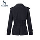 HAZZYS Women's Short Style Simple Slim Waist Windbreaker ASWSH03AH10 Navy Blue NV 160/84A38
