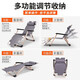 Lunch treasure folding bed singles, people's lounge chair, lunch break folding chair, office lunch break bed portable bed nap chair, home lunch break chair *optimized* [Spring and summer breathable cushion] high load-bearing-black
