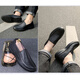 
HKPK men's fat plus size leather shoes men's genuine leather shoes large size loose men's spring and autumn men's shoes wide foot soft sole black 3895 leather inner 37