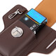 Dixing (DIXING) New Upgraded Mobile Phone Waist Bag Men's Construction Site Work Mobile Phone Leather Case Can Hold Cigarette Cases, Hang Keys and Wear Belts Upgraded Mobile Phone Bag + Cigarette Bag + Hook Brown