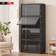 Epson Simple Shoe Cabinet Home Entrance Living Room Dustproof Transparent Small Household Large Capacity Storage Shoe Rack Black 7 Layers 60