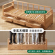 Cama original de sofá de madera sólida Sala de estar de doble propósito. Bed multifunción de doble función A5067 [Color de madera log-Beige] Cama de sofá de respaldo segmentado (almacenamiento B)