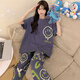 Junjunsui dimei pyjamas für Frauen reine Baumwolle kurzärmelige Hosen Frühlings- und Herbst-Cartoon-Frauen große Größe 200 Jin [Jin entspricht 0,5 kg] Sommerstudent Home Clothing Set Kurzlänge-WB-671 Dingdang Cat 3xl große Größe (170-200 Jin [Jin Equals 0,5 kg])))