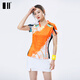 Seite und sogar die Zahl schnell trocknen neuer Badminton-Uniform-Frauenanzug Herren-Tennis-Uniform-Sportrockhosen Frühling und Sommer kurzärmelig Jersey Atmungsaktives roter Männeranzug C111075+12241 3XL