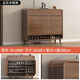 JUZHU's new style new Chinese-style solid wood shoe cabinet simple household door entrance entrance entrance entrance entrance storage cabinet storage cabinet door against the wall storage walnut color 106cm long delivery