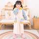 Children's pajamas autumn and winter bathrobe coral velvet lengthened to ankles thickened flannel dinosaur boys and girls home clothes small dinosaur hooded dark green thickened coral velvet 160